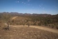 Road from Razorback lookout into the national park and Ikara-Flinders Ranges Royalty Free Stock Photo